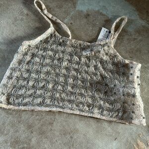 Brand new Zara crop top beaded embellishments